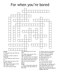 for when you re bored crossword wordmint
