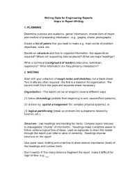 Report Writing Style Guide for Engineering Students   FET