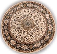 hand knotted round carpet 5 5 ft the