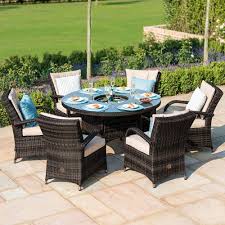 texas 6 seater round dining set outdoor