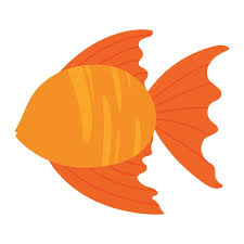 orange gold fish cartoon animated icon