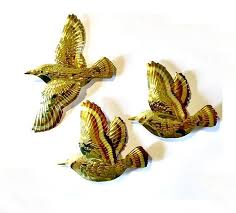 Flying Birds Vintage Wall Deco Set Of