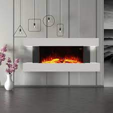 Shaped Surround Electric Fire Fireplace
