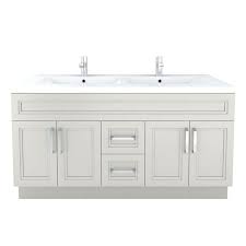 Changing up the look of any bathroom is as easy as adding a chic and modern bathroom vanity. Cutler Kitchen Bath Urban 60 In Contemporary Bathroom Vanity Lowe S Canada