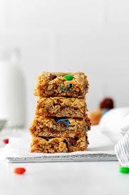 thick chewy monster cookie bars a