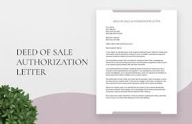 deed of authorization letter in