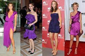 what to wear with a purple dress