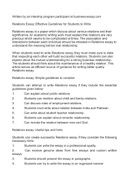 calam eacute o relations essay effective guidelines for students to write 