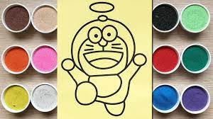Đồ chơi trẻ em TÔ MÀU TRANH CÁT MÈO ĐÔRÊMON ĐANG BAY Sand painting Doraemon  toys kids (Chim Xinh) - YouTube