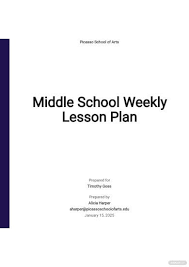 middle lesson plan template