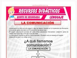Se trabaja en comunicación integral. Comunicacion Integral Para Quinto De Secundaria Fichas Gratis 2020