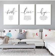 Imprime Faith Hope Love Wall Art