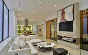 tv wall unit in the modern living room