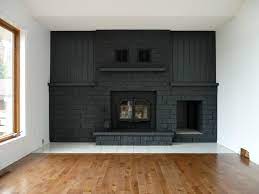 dark gray painted fireplace focal wall