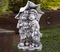 Boy And Girl Statue For Garden Little