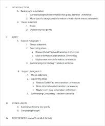 Essay Outline Format Example Examples Of Essays Proper