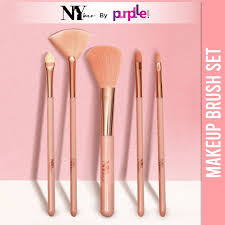 ny bae pro makeup brush set blending brush flat brush powder brush blush brush highlighter brush fan brush lip brush soft bristles br