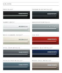 Gmc Sierra Paint Codes And Color Charts