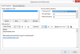 How To Change Email Signatures In Outlook 365 2016 And 2019