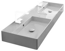 56 double wall mounted vessel sink