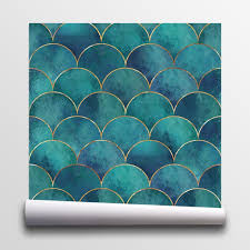 turquoise mermaid wallpaper custom