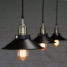 Acier Luminaire Edison Pendentif Lampe