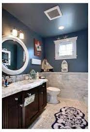 Bathroom Ceiling In A Colored Bathroom