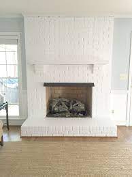 painting our brick fireplace white