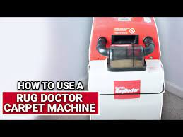 how to use a rug doctor carpet machine