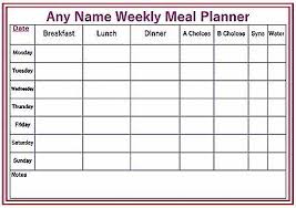 Personalised A4 Weekly Reusable Diet Weight Loss Chart