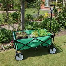 Foldable Garden Cart Pull Wagon Heavy