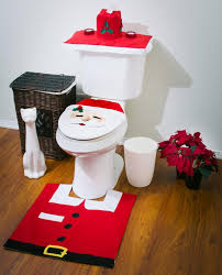 Santa Toilet Cover And Rug Set With