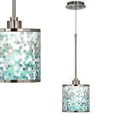 Aqua Mosaic Giclee Glow Mini Pendant Light 25a07 Lamps Plus