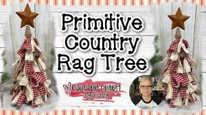 primitive country rag tree diy