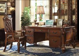 acme vendome executive desk in brown