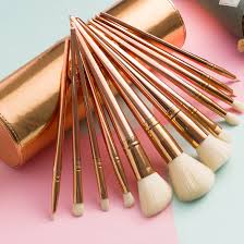 12pcs rose gold cosmetic brush set