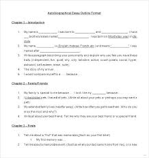 High School Autobiography Outline Template Word Doc For Middle