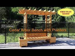 Cedar Arbor Bench With Planters Diy