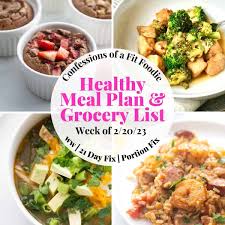 healthy weekly meal plan week of 2 20