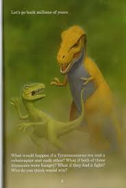 tyrannosaurus rex vs velociraptor who