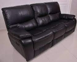 black leather recliner sofa for home