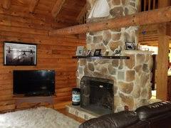 paint interior walls of log cabin white