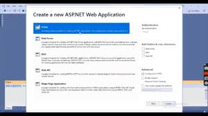 create asp net web application in