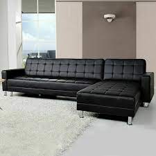 sarantino corner faux leather sofa bed