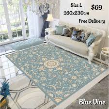 1 6x2 3m carpet blue vine free