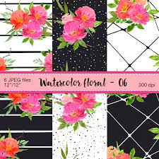 There are a fantastic choice and quality of papers available the flower craft featured in this article is in the fantasy category and could be considered floral art. Watercolor Floral Digital Paper Digital Scrapbooking Paper Flowers Patterns Romantic Flowers We On Luulla