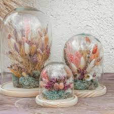 Dried Flowers Glass Dome Glass Bell