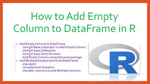 add empty column to dataframe in r