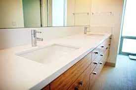 White Double Vanity Top W Knife Miters