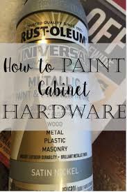 Spray Paint Cabinet Hardware